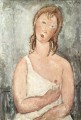 chica con camisa pelirroja 1918 Amedeo Modigliani